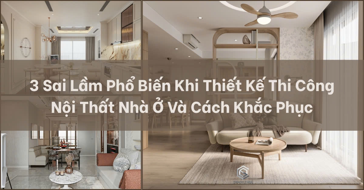 3 Sai Lầm Phổ Biến Khi Thiết Kế Thi Công Nội Thất Nhà Ở Và Cách Khắc Phục